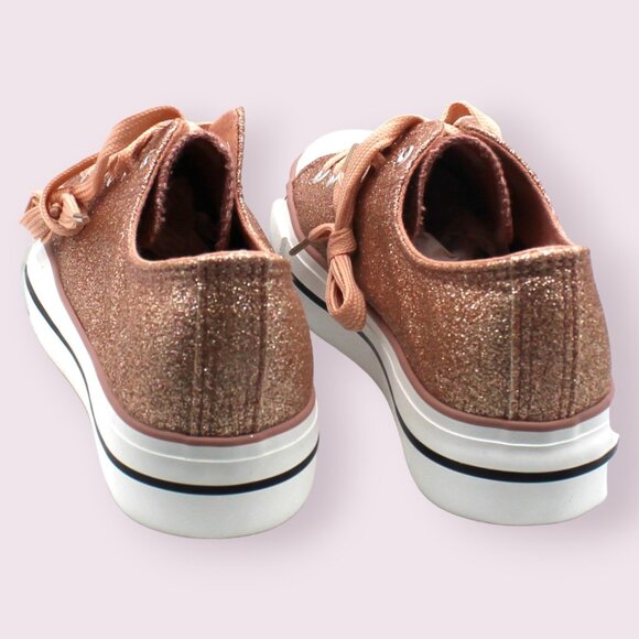 Olivia Miller Women's Corsano Glitter Lace up Sneakers Women's Shoes - Picture 8 of 8